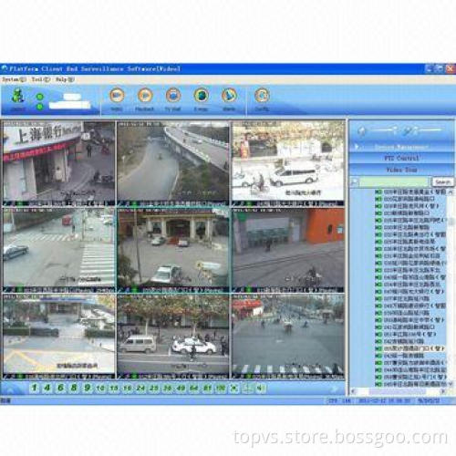 Integrated platform surveillance software, CMS for IP camera, video servers and mobile DVR